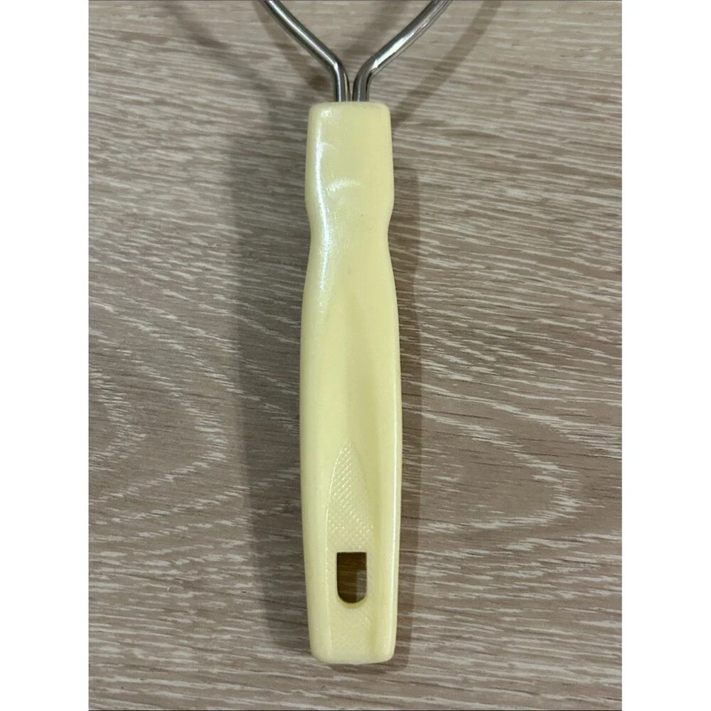 Vintage Cream Handle Stainless Steel Potato Masher - Unbranded